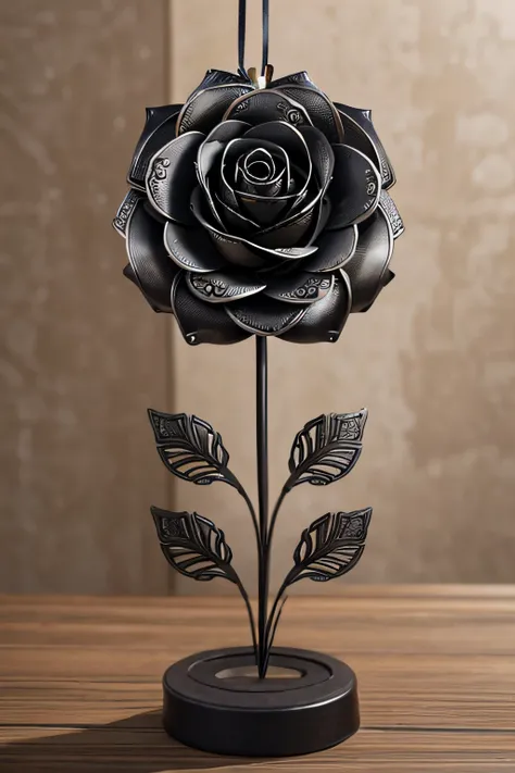 Metal Flowers, (Metal flower ornament,:1.5), (metal rose:1.2), close up, (Masterpiece), (Best Quality), (Ultra high Detailes)