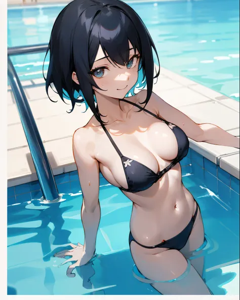 (3女の子)++ (masutepiece)++, (Best Quality)1.2, (Sharp Detail)1.2, Extremely delicate and beautiful, awesome amazing detailed anime CG 8k wallpaper, chroma, (child)++ (Swimwear)++ (Detailed black hair)++ (Detailed eyes)++ (Detailed skin)++ (chromatic abberati...