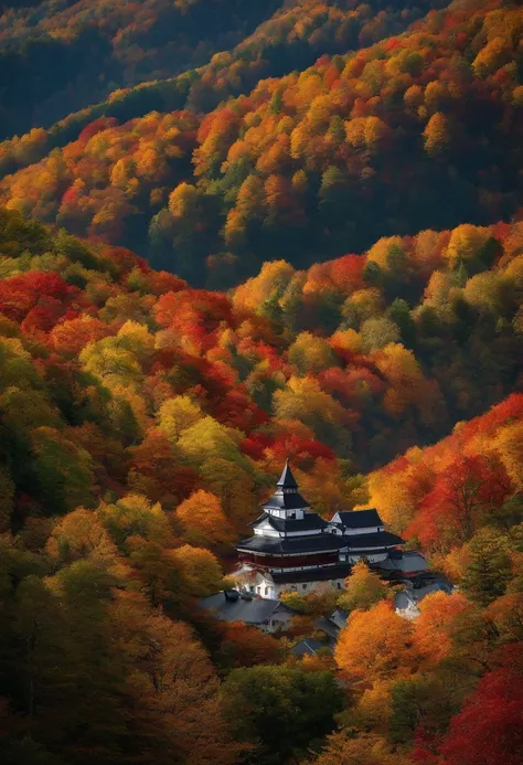 unknown mountain、Mysterious mountain、Mysterious mountain、suspicious mountain、Seven colored autumn leaves、Shining autumn leaves、Beautiful autumn leaves、Beautiful mountains