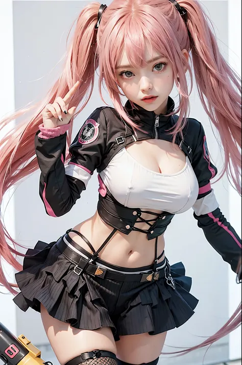 Realistic, milim nova, ultra detail, high quality, masterpiece, pink hair,