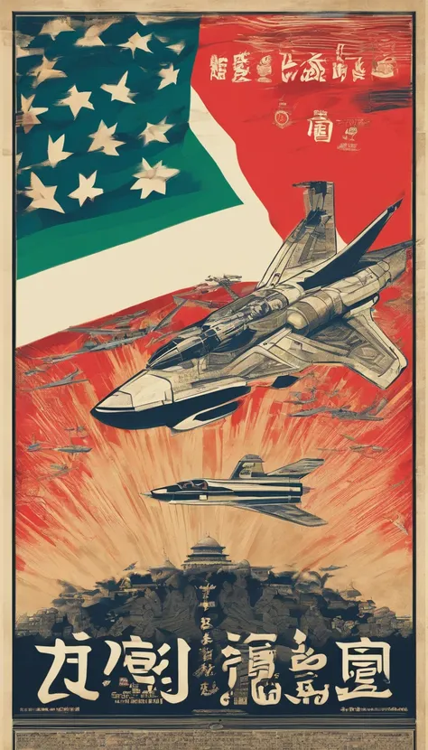 conflicting composition、war between israel and palestine、Gaza Strip、Hamas、Make conflict easy to understand、caricature、America supports Israel、Iran supports Palestine、China controls everything、United States Flag、Iranian flag、Flag of China