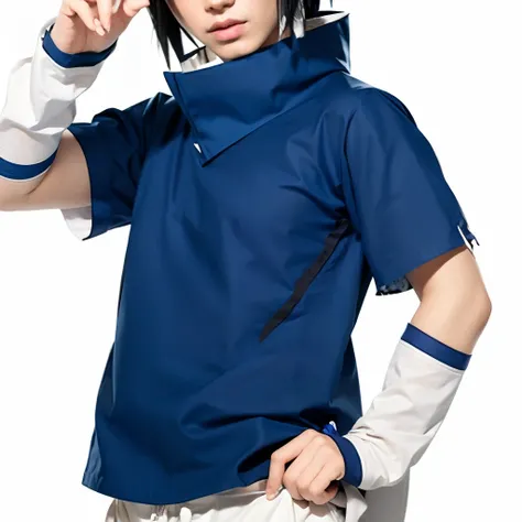 with a blue shirt and white pants, sasuke uchiha, itatchi uchiha,