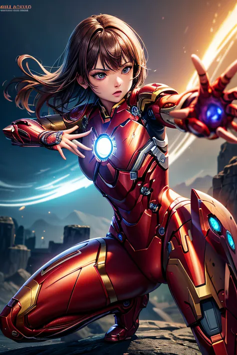 girl, iron man armor, sexi, combat stance, highly detailed, vibrant appearance, creative behavior, imaginative, sensual, spontaneous, small breasts, sexi, highest quality, skin texture, intricate details, (cinematic lighting), RAW photo, 8k, masterpiece,be...