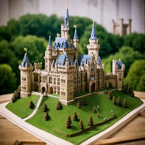 Architectural Design、3D、ultra-detailliert、Castles in England in the 1300s、