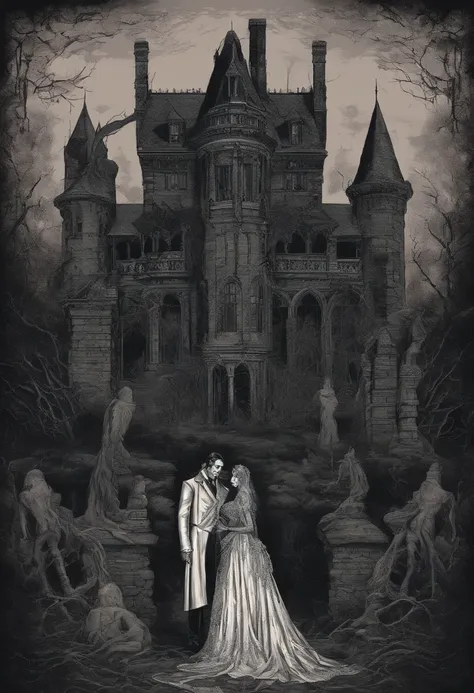 Count Dracula and his brides, Old dark castle, Victorian era