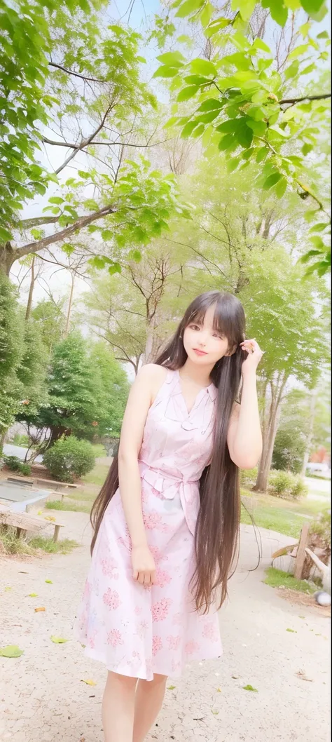 there is a woman with long hair standing in a park, with long hair, long hair girl, girl with super long hair, long long flowing hair, girl with long hair, very long flowing hair, young with long hair, long flowing hair, long hair windy, long hairs, waist ...