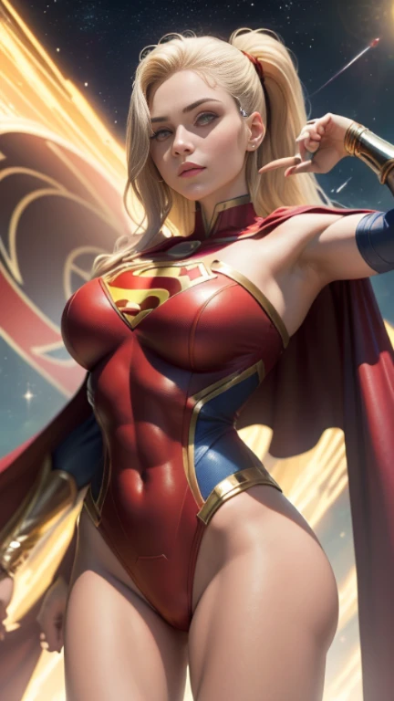 ((best quality)) ((Ultra Detalhado)) ((supergirl)) ((foto do corpo inteiro)) (( botas vermelhas)) ((com da roupa da supergirl)) ((rosto detalhado)) ((blue swimsuit)) ((big tits)) ((cabelo longo loiro)) ((cabelo longo sedoso)) ((ino)) ((corpo atletico)) ((o...