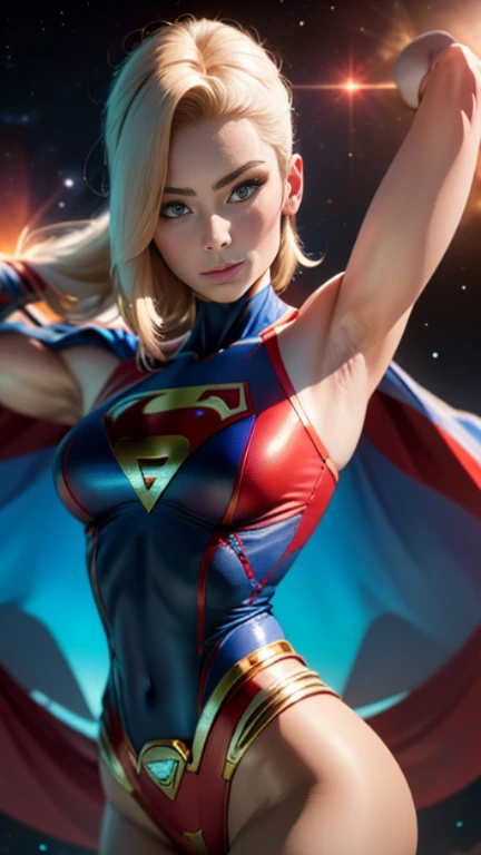 ((best quality)) ((Ultra Detalhado)) ((supergirl)) ((foto do corpo inteiro)) (( botas vermelhas)) ((com da roupa da supergirl)) ((rosto detalhado)) ((blue swimsuit)) ((big tits)) ((cabelo longo loiro)) ((cabelo longo sedoso)) ((ino)) ((corpo atletico)) ((o...