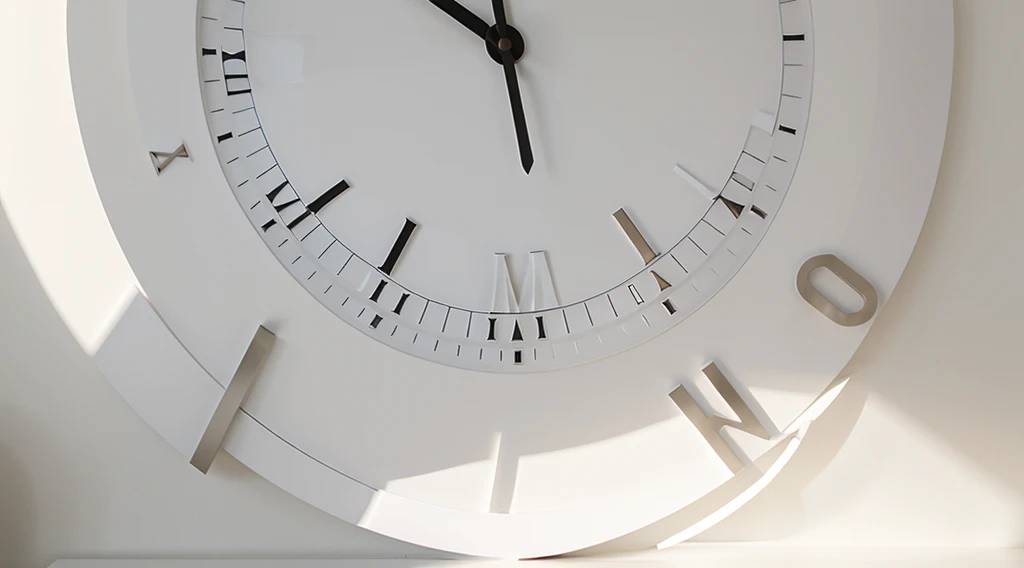 White Clock, moderno,  Large clock hands, hiper realista, detalhes