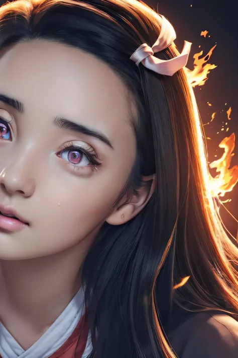 (Ultra Real), (Illustration), (High Resolution), (8K), (Very Detailed), (Best Illustration), (Beautiful Detailed Eyes), (Best Quality), (Ultra Detailed), (Masterpiece), (Wallpaper), (Detailed Face), Night Up Upper Body, ,Long Hair,Solo,Simple Kimono Top Gi...