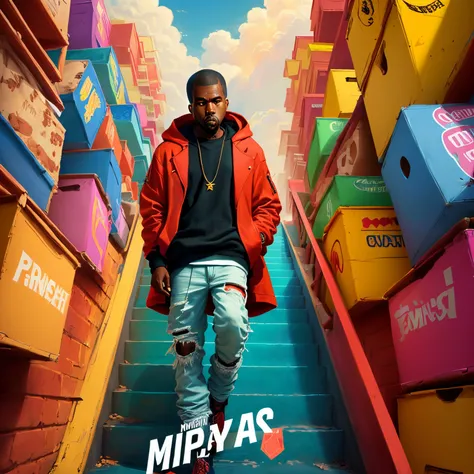 kanye west as a pixar movie poster