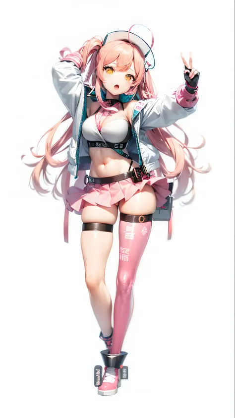 a close up of a person with a pink outfit and a pink hat, from girls frontline, from the azur lane videogame, official character art, chiaki nanami from danganronpa, katana zero video game character, junko enoshima from danganronpa, azur lane style, render...