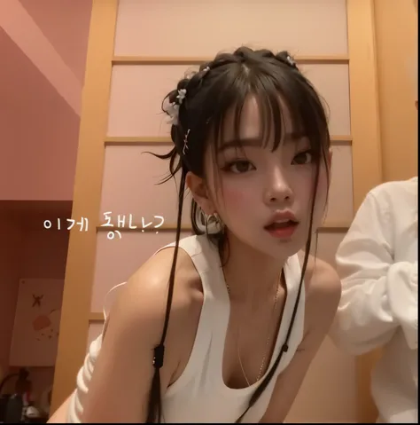 There is a woman who is brushing her hair with a brush, Peinado twintails, El Corte Hime, Blackpink Jennie, Ella tiene dos colas de caballo, Lalisa Manobal, Chica coreana, peinado de coletas, Su cabello es blanco, Gongbi, Wan adorable cara coreana, Lalisa ...