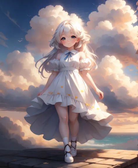 cloud girl, cloud dress, sfw