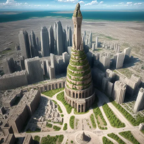 Make a city that has been fossilized after 10 millennia.