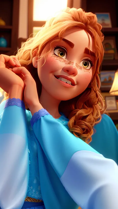 Uma mulher estilo disney pixar, alta qualidade, melhor qualidade, with your lace studio