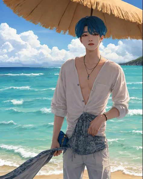 taehyung do bts na praia