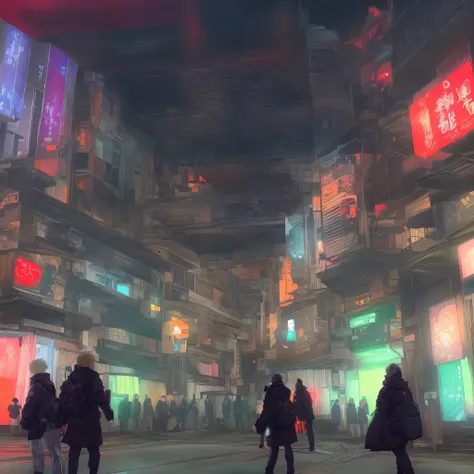 Tokyo-Kyoto Art Anime Environment Cyberpunk Style Jujutsu Kaisen Game Lineaart Style Tengen Jujutsu Kaisen, artistically inspired game time title, Colouring, cores vibrantes