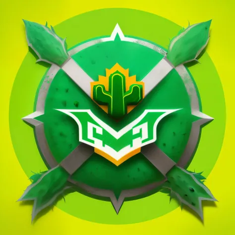 make a sports team logo with a cactus