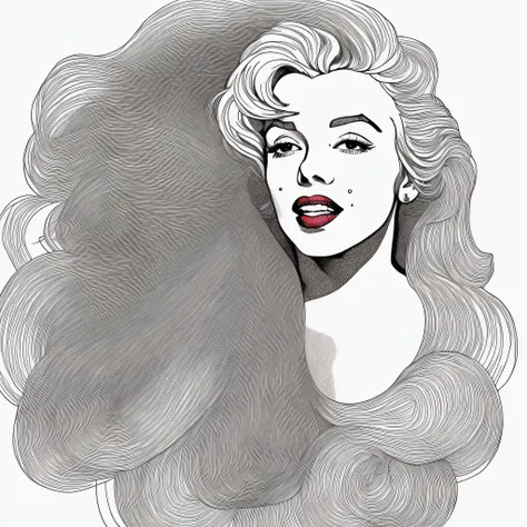 Drawing of a woman&#39;s face consists of triangles, Intricate line drawings, intricate line drawing, vector line art, Portrait of Marilyn Monroe in Line Art Vector Graphics, vector ink drawing, geometric designs, Portrait of Marilyn Monroe Line Art, Linea...