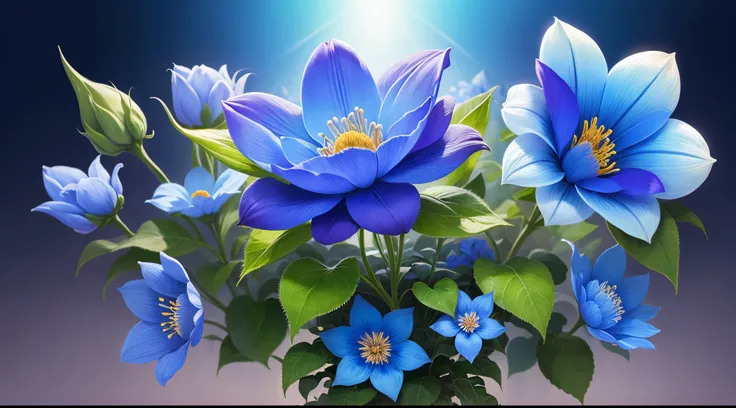 Generate blue flower