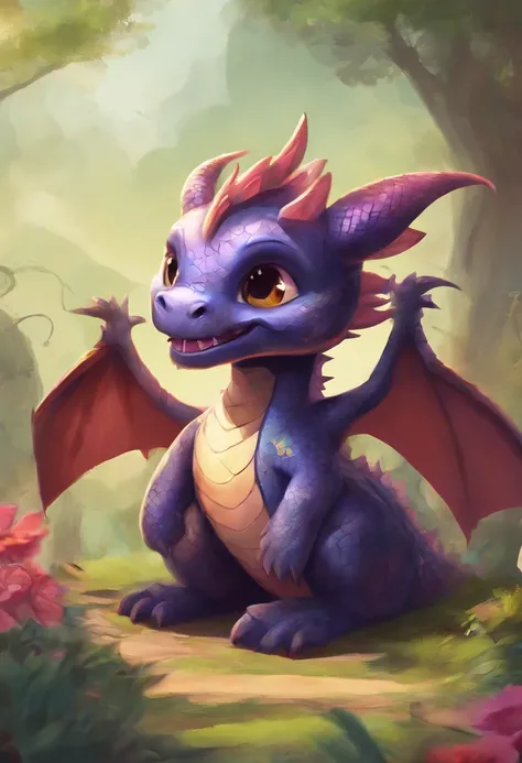 happy cute dragon