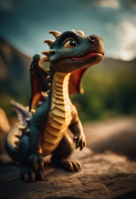 happy cute dragon