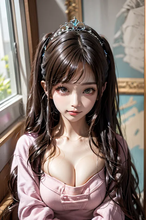 8K picture quality、The ultra -The high-definition、ultra-detailliert、masutepiece、portlate、shinny skin、Hoodie with open chest、super giant breast、The chest is very plump、Super big ass、Korean Beauty、Very long lashes、lofty nose、luslous skin、A smile、Beautiful wh...