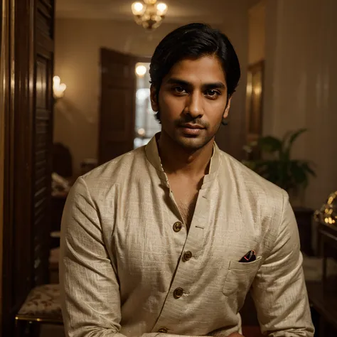 35-year-old handsome Indian aristocratic man