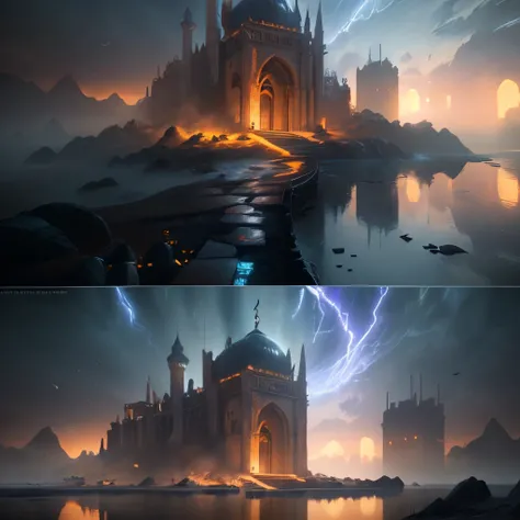 The Prophets companions told a story mosqueoil painting by James Gurneya masterpiece, 8k resolution, dark fantasy concept art, by Greg Rutkowski, dynamic lighting, hyperdetailed, intricately detailed, Splash screen art, trending on Artstation, deep color, ...