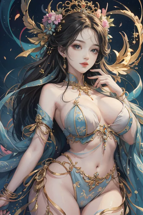 （tmasterpiece，top-quality，Best quality，offcial art，Beautiful and beautiful：1.2），（1 plump girl），The content is very detailed，Colorful，The most detailed，offcial art，Unity8k wallpaper，ultra - detailed，Beautiful and beautiful，Big breasts are beautiful，tmasterp...