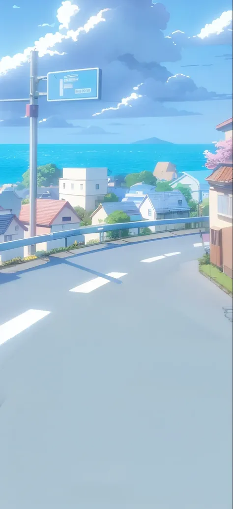 Animation scene of street with cars and houses, Anime background art, Anime landscapes, beautiful anime scenery, anime backgrounds, beautiful anime scenes, Anime landscapes, Anime landscape concept art, Anime countryside landscape, anime style cityscape, M...