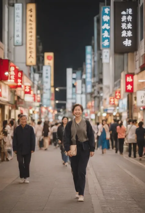 Ultra Realistically expressing the summer night view of Shibuya、in addition include the following elements：

1. a person物：Many people bustling the streets of dontonbori osaka Please portray。Age and clothing、appearance々Including activities々Na people々Please ...