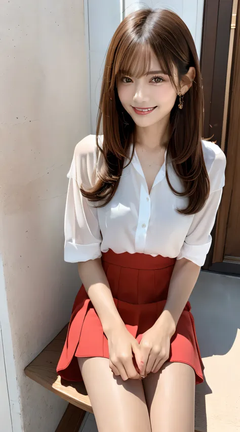 (Best Quality, masutepiece, Ultra HD: 1.3, High brightness, High color saturation), 1girl in, （middlebreasts）, light brown hair, Asymmetrical hair, straight haired, Long hair, （ slender body shape, Constricted waist）, （Ultra Fine Face）, Delicate lips, （bea...