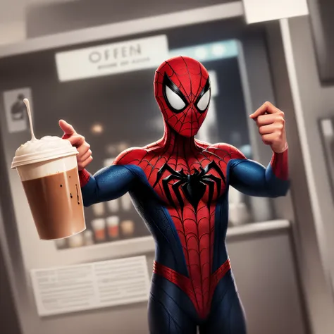 A coffee that wants to be Spiderman