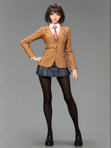 photo of a woman in school uniform posing for a photo, magic school student uniform, realistic school girl, a surreal schoolgirl...