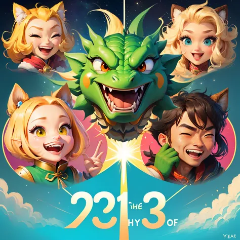 Year of the Dragon IP Cartoon Emoticon Pack