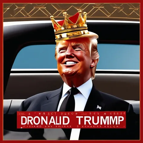 Donald Trump is looking crazy good, handsome ass bro, always in a black car. Has drip. Diamond chains. Gold crown.,original,Donald Trump is looking crazy good, handsome ass bro, always in a black car. Has drip. Diamond chains. Gold crown.,face,photo