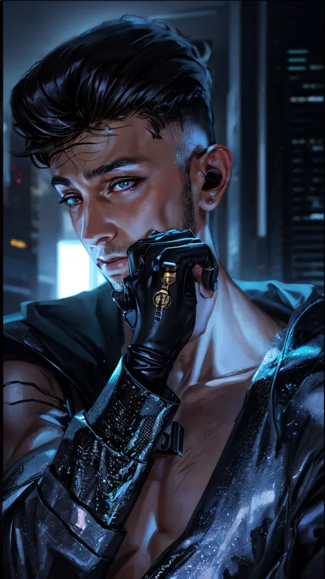 Change background cyberpunk handsome boy, realistic face, 8k,ultra realistic