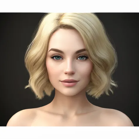 Create a realistic image of a blonde woman