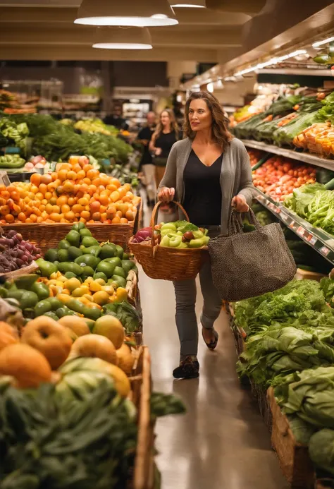 A picture of me and my girlfriends shopping for organic produce at Erewhon Market,original,Hot mom with plastic surgery, lives in brentwood, CA