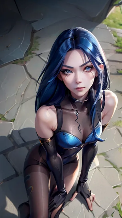 masterpiece, best quality, high quality, High definition, High quality texture, High quality shadow, high detail, sharp focus, (intricate details, makeup, PureErosFace_V1:0.5), ((long dak blue hair)), (Beautiful face, Cute face, Detailed face), (((Sunny)))...