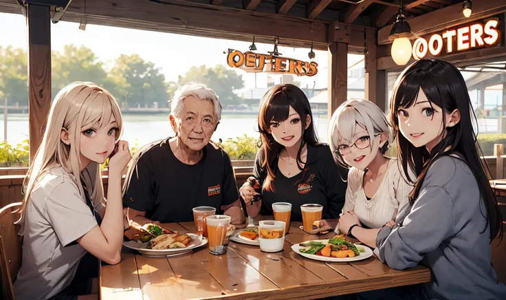 Hooters with old women