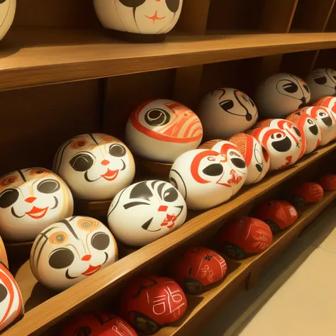 Lots of daruma dolls