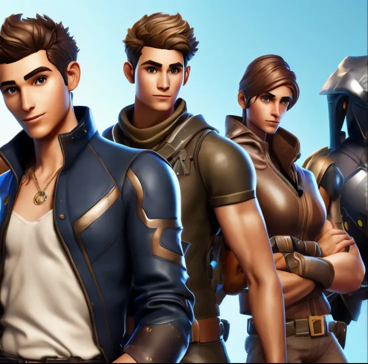 Hot fortnite Male with brown hair brown eyes and small freckles