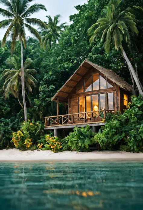 Tropical seaside cabin