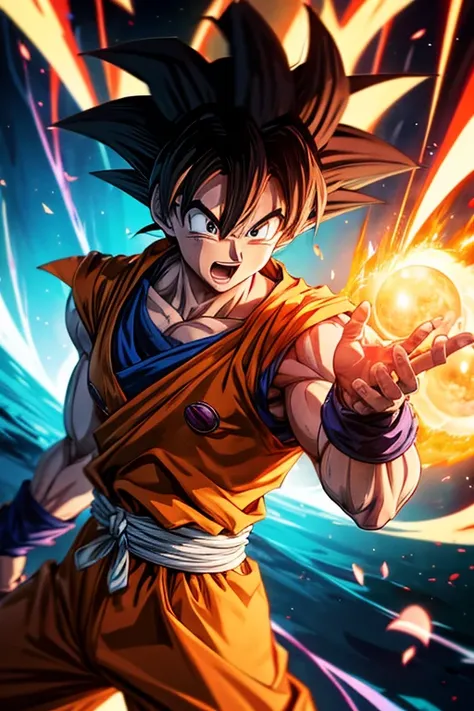 goku super saiyajin 4,8k ,superealista,versao anime,ki