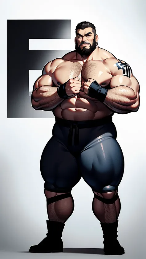 the only person，male people，Muscle wrestler，musculous，Stout wrestler，Asian people，jpn，Uncles，60-year-old middle-aged man，Short hair details，Short hair details，Wrestling boots，Full body like，Panorama characters，WWE ring，WWE American professional wrestling，s...