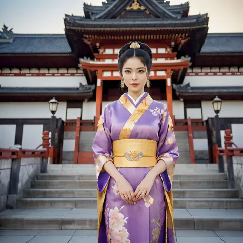 ((top-quality、masutepiece、8K、Top image quality、Very complex and detailed details、A depiction centered on one woman 、very bright and vivid、a high chroma、1 photo))、(Photo of a princess from the waist up:1.5)、((1 Princess、empress、Princess of the Heian period、...