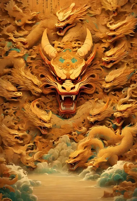 filmposter，The sacred beast of Shan Hai Jing，Demon carving，also known as compilation，It&#39;s a man-eating monster that looks like a bird but not a bird.，It looks like a sculpture but has horns。It makes a sound like a baby crying，Another way to say it is，G...